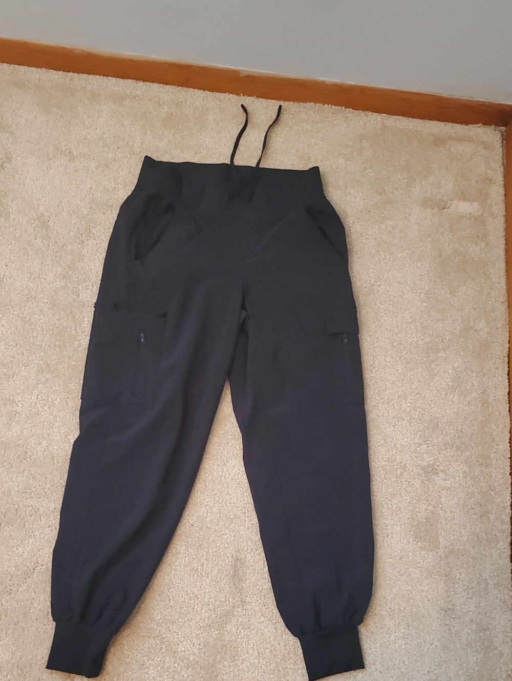 all in motion Black Activewear Cargo Joggers with Logo Womens Xs